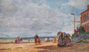 Boudin Eugene Louis Beach at Trouville 1863 II Oil Paintings